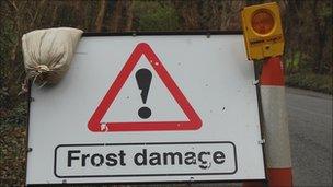 Frost damage sign