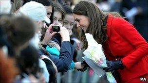 kate Middleton on a walkabout