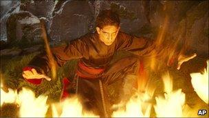 Dev Patel as Prince Zuko in a scene from The Last Airbender