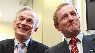 Richard Bruton (l) and Enda Kenny