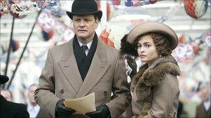 Colin Firth and Helena Bonham Carter in The King's Speech