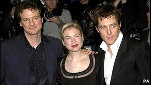 Colin Firth, Renee Zellweger and Hugh Grant at Bridget Jones premiere