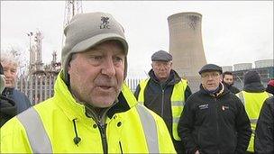 Workers outside Saltend plant