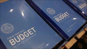 Copies of the administration's 2012 Budget proposal at the Senate Budget Committee