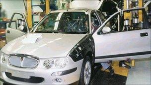 MG Rover 25 production line