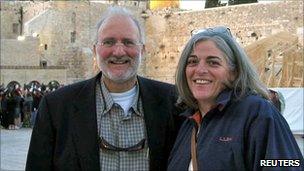 Mr Gross and his wife in Jerusalem