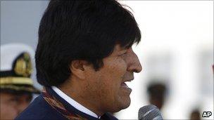 Evo Morales on 3 March 2011