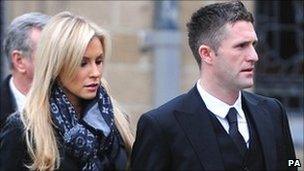 Robbie Keane and wife Claudine