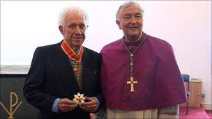 Albert Gubay and the Archbishop of Westminster, Vincent Nichols