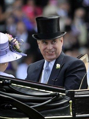 Prince Andrew at Ascot