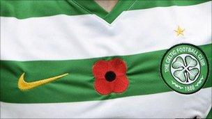 Poppy on Celtic shirt