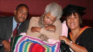 Photograph of Anne-Marie, her late mother and her brother Andrew Mackenzie.