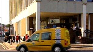 Police at Birkenhead County Court