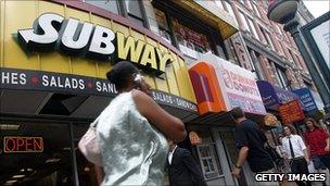 Subway restaurant