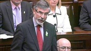 Sinn Fein President Gerry Adams