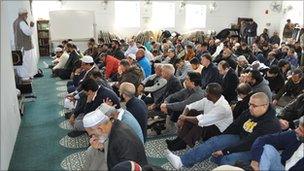 Prayers at a Long Island mosque