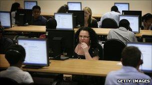 People working in a call centre