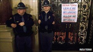 Police at Wisconsin capitol