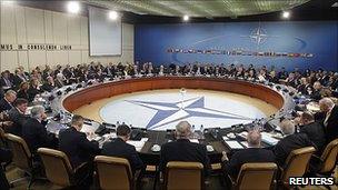 Nato defence ministers meeting in Brussels