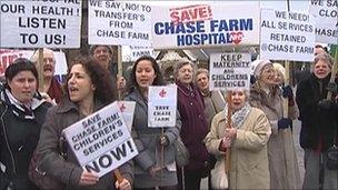 Chase Farm Hospital protesters