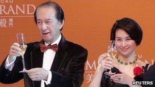 Stanley Ho and his daughter Pansy Ho