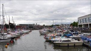 Bristol Harbourside during the harbour festival