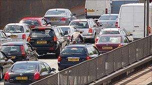 Traffic jam in London - file pic