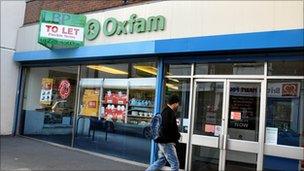 Oxfam shop in Bridgwater