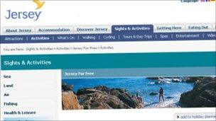 Jersey Tourism website