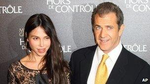 Mel Gibson and his ex-girlfriend Oksana Grigorieva