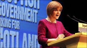 Nicola Sturgeon at the SNP conference