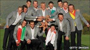 The winning Ryder Cup team last year