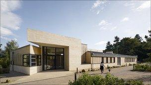 Creswell Crags visitor centre main entrance. Photo: Creswell Heritage Trust