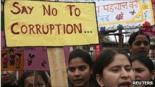 Anti-corruption protest in Jammu in February 2011