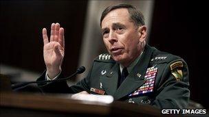 Gen David Petraeus during his confirmation hearing