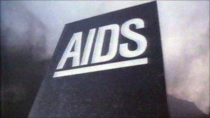 Still from government's 1987 Aids campaign