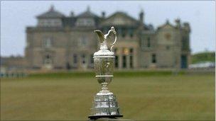 The Claret Jug trophy awarded to the winner of the Open Golf Championship.