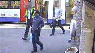 Dr Imran Farooq getting off the Tube at Edgware station