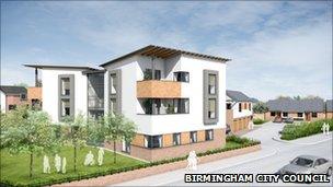 Artist's impression of the homes