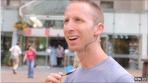 A man wearing a hearing aid