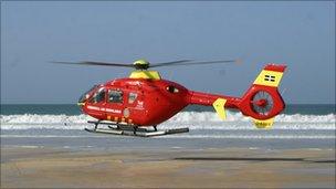 Cornwall's air ambulance: Pic: CAAT