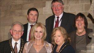 Joanna Lumley receiving her award