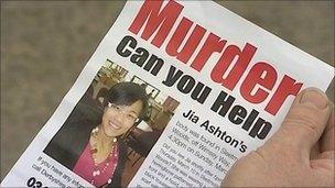 Jia Ashton murder appeal leaflet