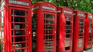 Red phone kiosks