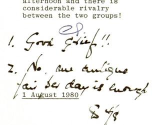 Denis Thatcher note from Thatcher archives