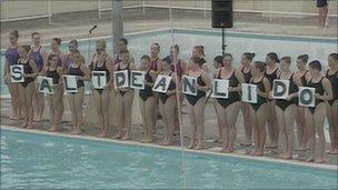 Swimmers at Saltdean Lido