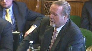 Sir Terry Matthews giving evidence to Welsh affairs committee