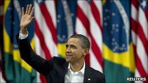 President Barack Obama in Rio's Municipal Theatre