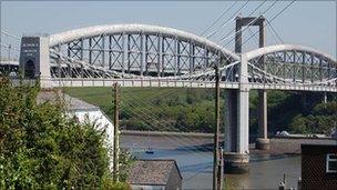 The Royal Albert Bridge in Saltash