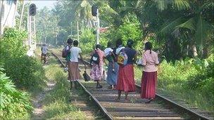 The site of the train accident